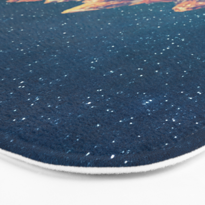 Grand Teton National Park Mountains Stars Night Sky Print Bath Mat Gallery Image 3