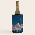 Grand Teton National Park Mountains Stars Night Sky Print Wine Chiller Gallery Image 1