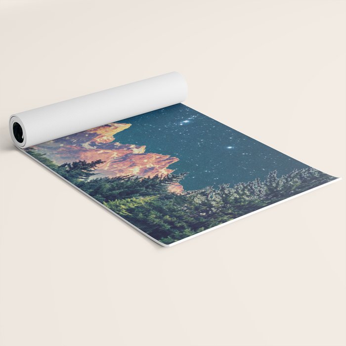 Grand Teton National Park Mountains Stars Night Sky Print Yoga Mat Gallery Image 2