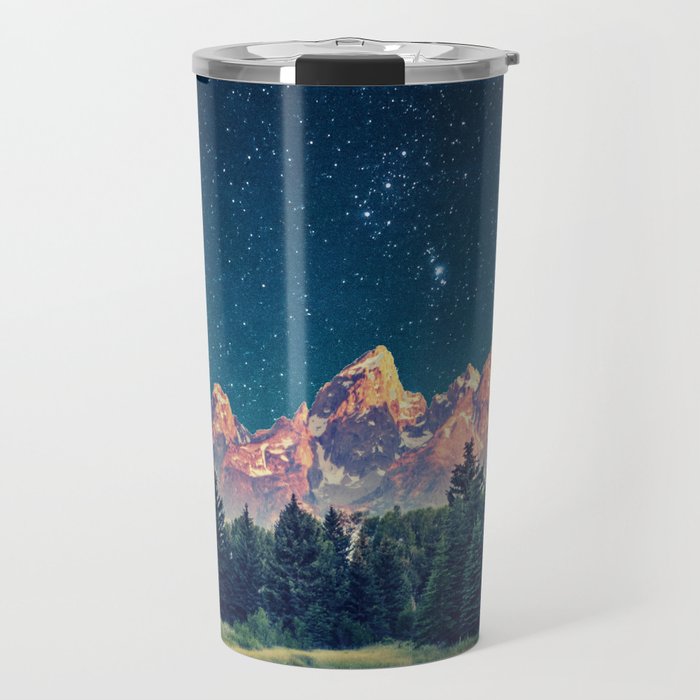Grand Teton National Park Mountains Stars Night Sky Print Travel Mug Gallery Image 1