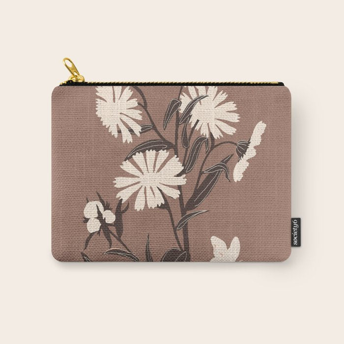 Abstract Flowers 16 Carry All Pouch Gallery Image 1