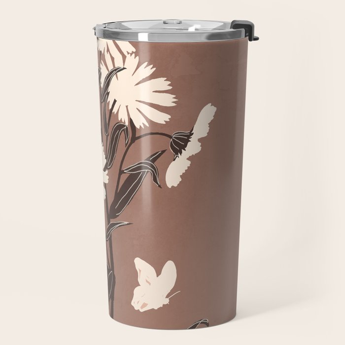 Abstract Flowers 16 Travel Mug Gallery Image 2