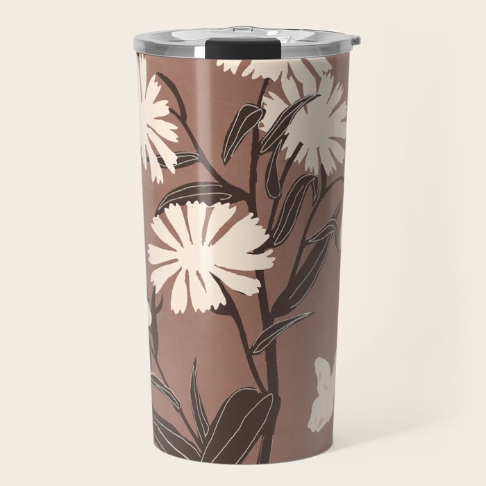 Abstract Flowers 16 Travel Mug Gallery Image 1