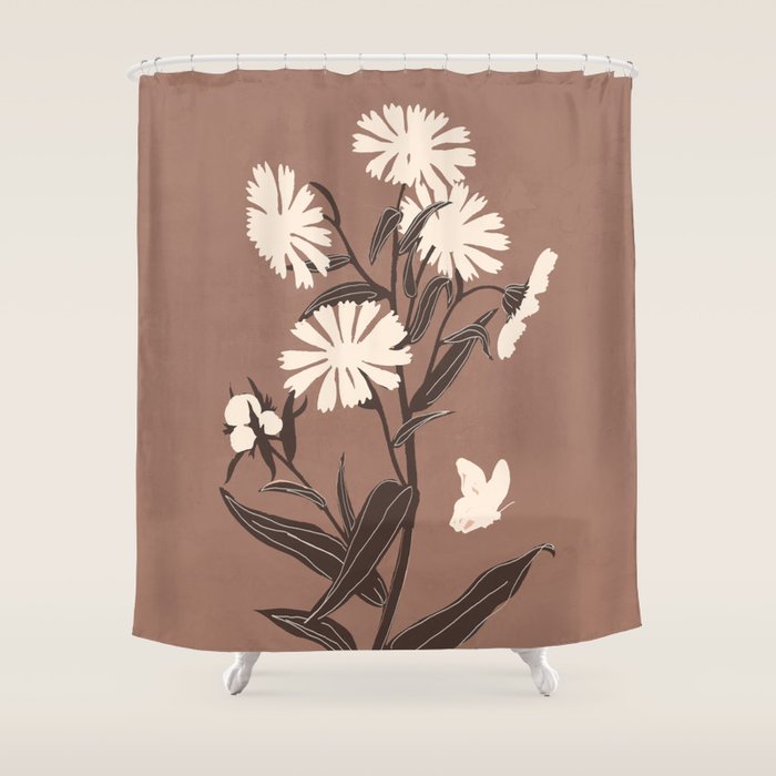 Abstract Flowers 16 Shower Curtain Gallery Image 1