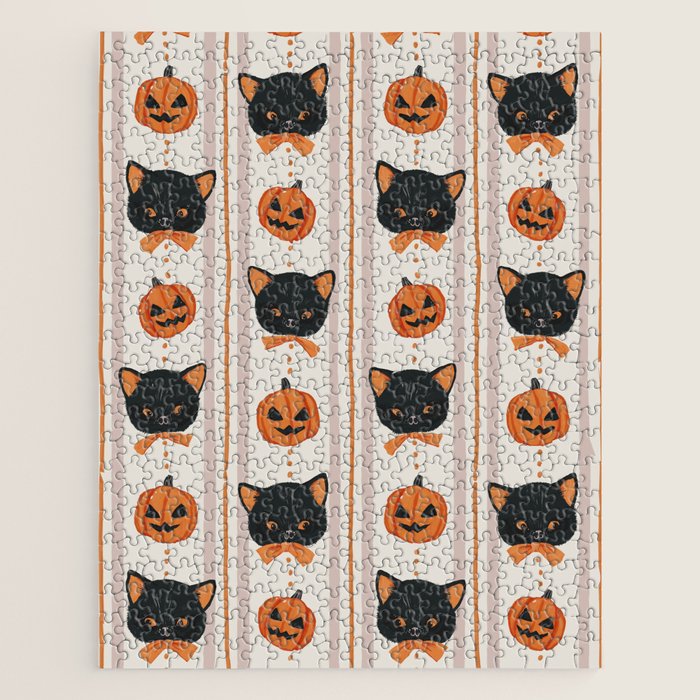 Vintage Halloween Kittens Jigsaw Puzzle Gallery Image 1