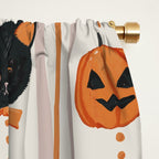 Vintage Halloween Kittens Window Curtain Gallery Image 2