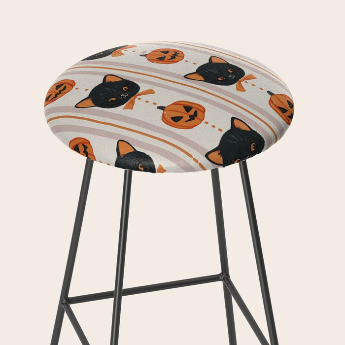 Vintage Halloween Kittens Stool Gallery Image 2
