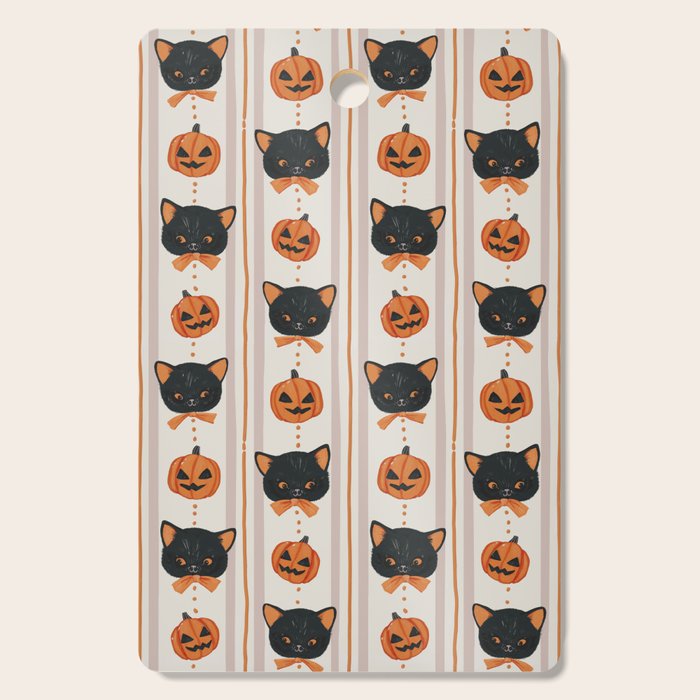 Vintage Halloween Kittens Cutting Board Gallery Image 1