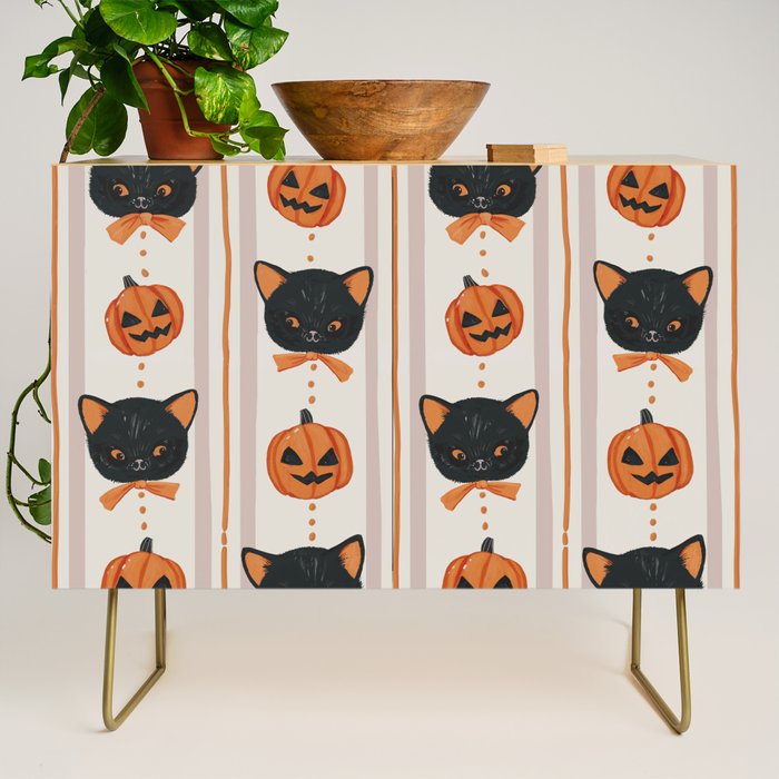 Vintage Halloween Kittens Credenza Gallery Image 1