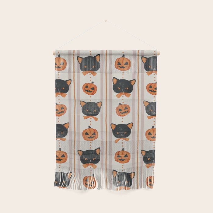 Vintage Halloween Kittens Wall Hanging Gallery Image 1