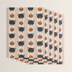 Vintage Halloween Kittens Wrapping Paper Gallery Image 3