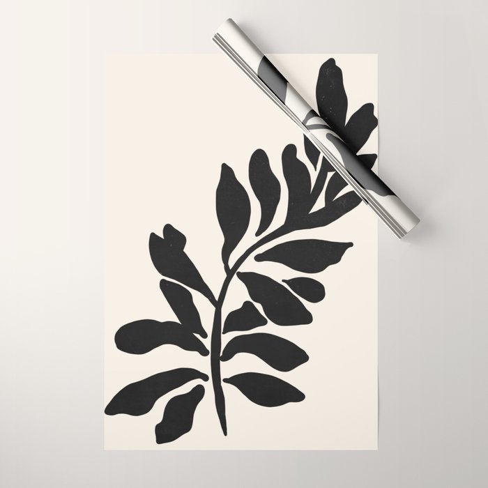 Single stem - night Wrapping Paper Gallery Image 1