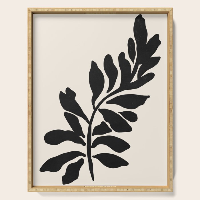 Single stem - night Serving Tray Gallery Image 1