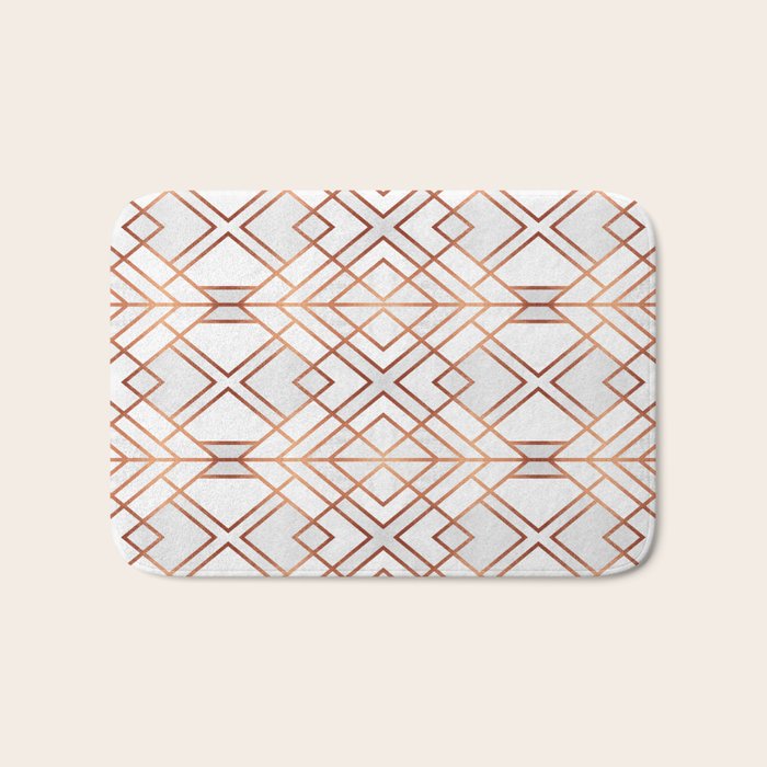 Copper Geo Bath Mat Gallery Image 1