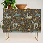Zebras in Wild Fall Garden Credenza Gallery Image 1
