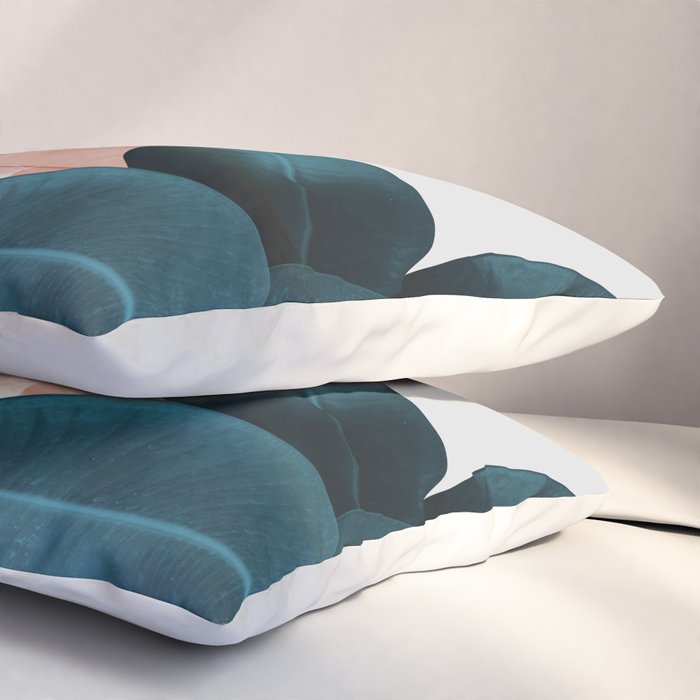 Blush & Blue Leaves Pillow Sham Gallery Image 3