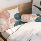 Blush & Blue Leaves Pillow Sham Gallery Image 2