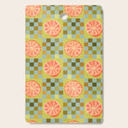 Checkered Citrus Fruit in Sage & Orange Cutting Board Gallery Image 1