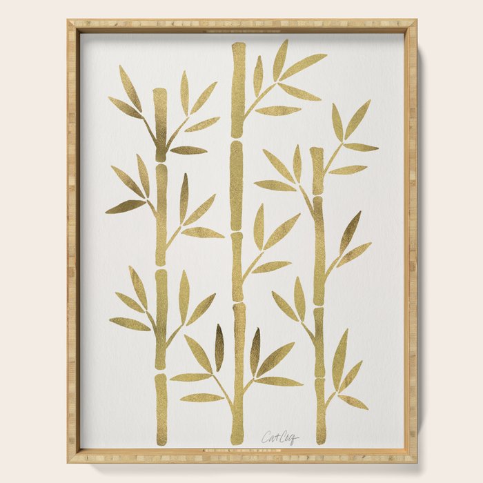 Bamboo Stems - Gold Palette Serving Tray Gallery Image 1