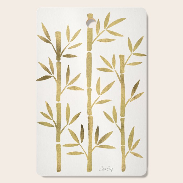 Bamboo Stems - Gold Palette Cutting Board Gallery Image 1