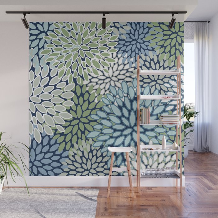 Harper Floral Blooms Wall Mural Gallery Image 1