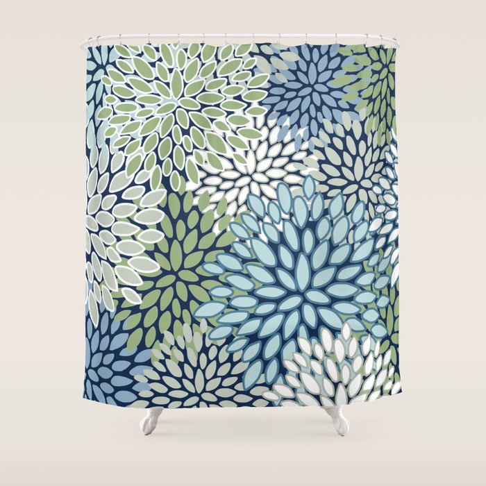 Harper Floral Blooms Shower Curtain Gallery Image 1