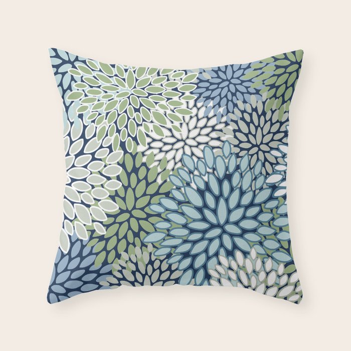 Harper Floral Blooms Throw Pillow Gallery Image 1