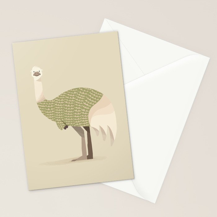 Whimsical Emu Stationery Card Gallery Image 2