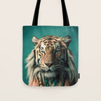 One Love, One World, A Vision of Unity, Tigers Art Tote Bag Gallery Image 1