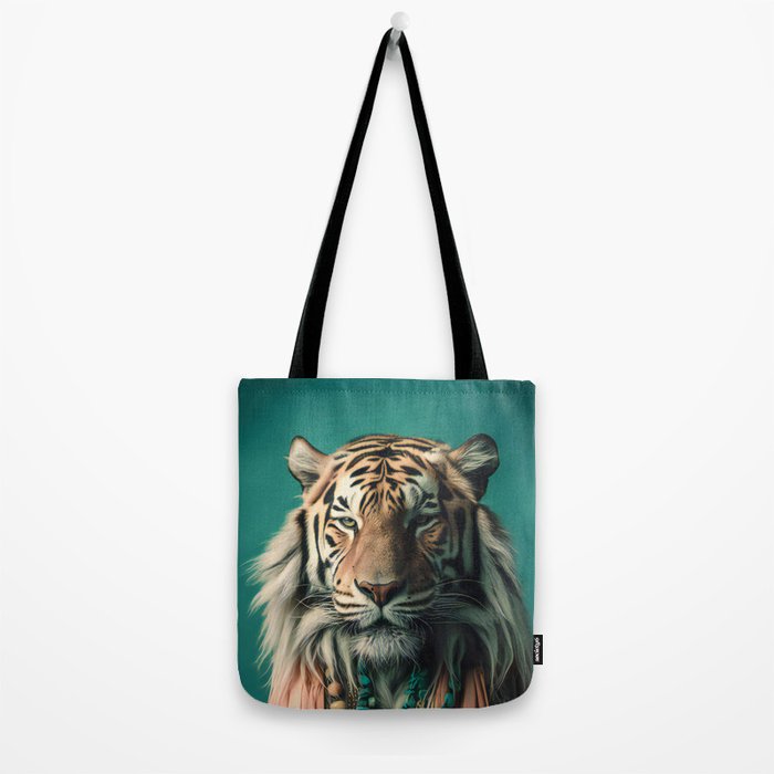 One Love, One World, A Vision of Unity, Tigers Art Tote Bag Gallery Image 2