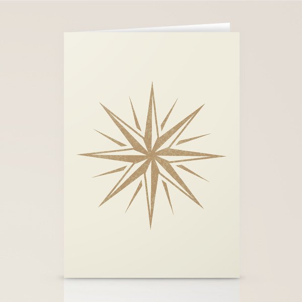 Starburst Retro 3 - Gold  Stationery Card Gallery Image 2