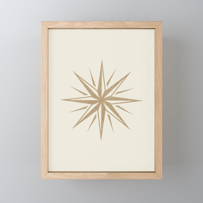 Starburst Retro 3 - Gold  Mini Art Print Gallery Image 1