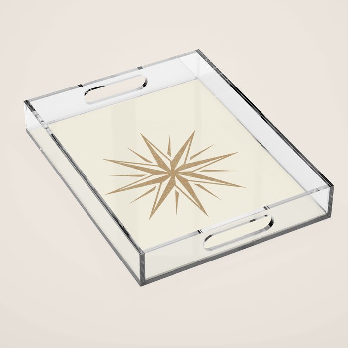 Starburst Retro 3 - Gold  Acrylic Tray Gallery Image 1
