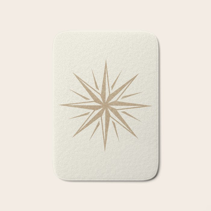 Starburst Retro 3 - Gold  Bath Mat Gallery Image 1
