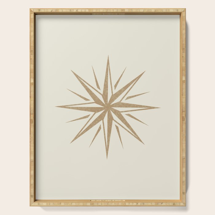Starburst Retro 3 - Gold  Serving Tray Gallery Image 1