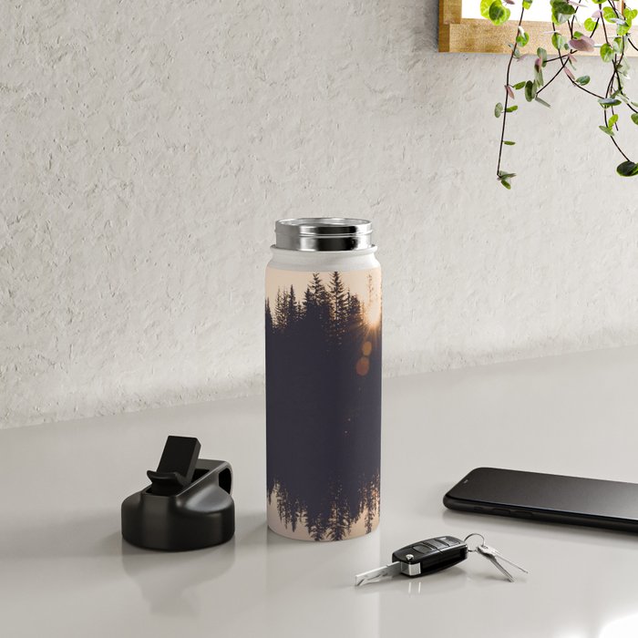 Rose Gold Compass Forest Water Bottle Gallery Image 4