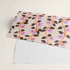 Floral Vine Toss Pink Lavender, Deep Purple, Cream Ivory, Elegant Home Decor Wrapping Paper Gallery Image 2