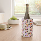 Floral Vine Toss Pink Lavender, Deep Purple, Cream Ivory, Elegant Home Decor Wine Chiller Gallery Image 4