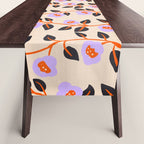 Floral Vine Toss Pink Lavender, Deep Purple, Cream Ivory, Elegant Home Decor Table Runner Gallery Image 1