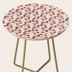 Floral Vine Toss Pink Lavender, Deep Purple, Cream Ivory, Elegant Home Decor Side Table Gallery Image 2