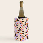 Floral Vine Toss Pink Lavender, Deep Purple, Cream Ivory, Elegant Home Decor Wine Chiller Gallery Image 2