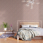 Floral Vine Toss Pink Lavender, Deep Purple, Cream Ivory, Elegant Home Decor Wallpaper Gallery Image 3