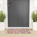 Floral Vine Toss Pink Lavender, Deep Purple, Cream Ivory, Elegant Home Decor Welcome Mat Gallery Image 3