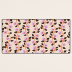 Floral Vine Toss Pink Lavender, Deep Purple, Cream Ivory, Elegant Home Decor Desk Mat Gallery Image 3