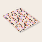 Floral Vine Toss Pink Lavender, Deep Purple, Cream Ivory, Elegant Home Decor Notebook Gallery Image 2