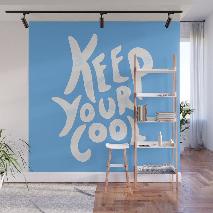 Keep Your Cool in Blue Wall Mural Gallery Image 1