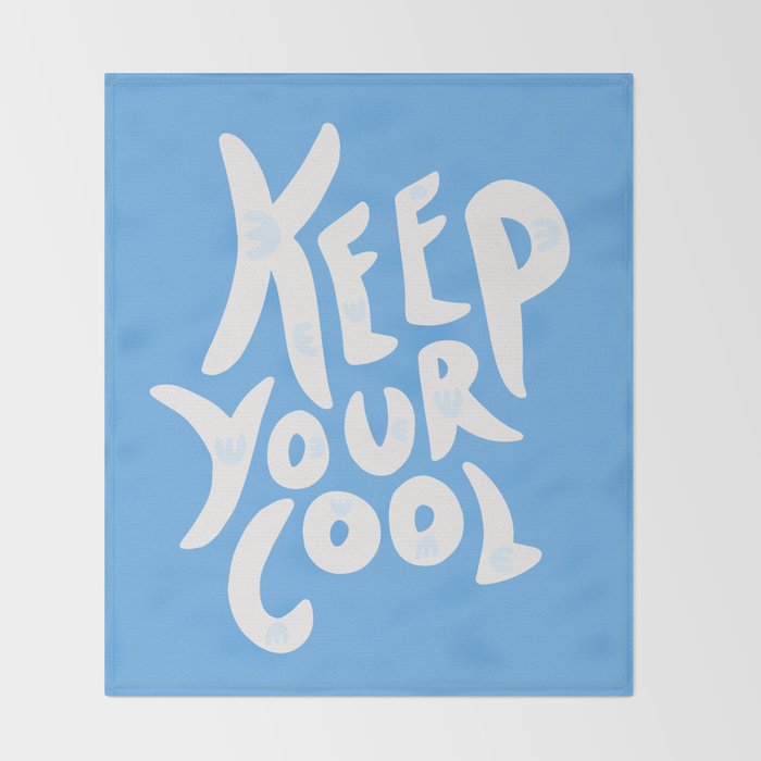 Keep Your Cool in Blue Throw Blanket Gallery Image 2