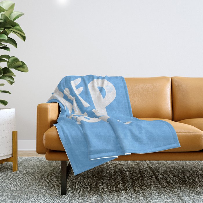 Keep Your Cool in Blue Throw Blanket Gallery Image 1