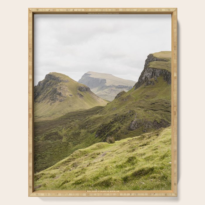 Quiraing Landscape | Nature Travel Photography Art Print | Isle of Skye in Scotland Serving Tray Gallery Image 1