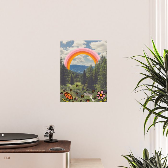 Rainbow Mountain Landscape Poster Gallery Image 2